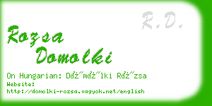 rozsa domolki business card